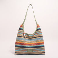 Lightweight Straw Tote with Tassel Casual Beach Tote with Tassel Soft Handbag Comfortable for Women
