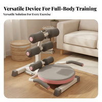 Padded Seat Sit-up Assistance Machine Cushioned Grips Foam Roller Sit-up Machine Anti-Slip Foot Caps Floor-Standing Ab Exercise Equipment Metal Frame for Home Gym