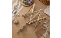 Natural Wooden Yarn Swift with Clamp Foldable Wooden Yarn Swift Sturdy Winder Heavy Duty for Knitters, Crocheters, Knitting