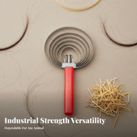 Rust-Resistant Stainless Steel Horse Brush Long-Lasting Stainless Steel Shedding Comb Double-Sided for Farmers, Ranchers, Farm, Stable, Barn