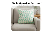 Ribbon Embroidery Pillow Cover Nordic Influenced Design 3D Floral Embroidered Pillow Cover Zipper Closure Cushiony Rose Pillow Cover