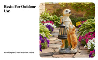 Meerkat Solar Lamp Auto On/deactivate Solar Powered Meerkat Figure Garden Creature Lantern Weatherproof Outdoor Decoration