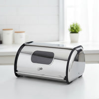 Stainless Steel Bread Box Countertop Breadbox Spacious Bread Bin Long-Lasting for Home Cooks, Pantry