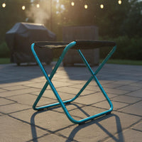 Long-Lasting 600D Oxford Material Aluminum Folding Stool Foldable Portable Fishing Stool Collapsible Design for Campers, Hikers, BBQ, Travel