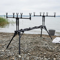Multi Rod Holder Stand Carry Bag Included Adjustable Fishing Rod Rack Strong Aluminum Alloy