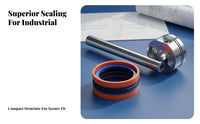 5 Pieces Hydraulic Cylinder Gasket Kit Oil Resistant KDAS Combination Gasket Machinery Component Leak-Resistant High Pressure