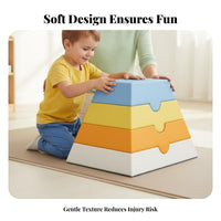 17 Pieces Promotes Movement Skills Sensory Training Block Set Long-Lasting Toddler Soft Climber Set Educational Toddler Indoor Play Gym Easy to Clean for Toddlers, Preschoolers, Kids