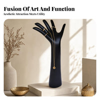 Smooth Finish Resin Hand Display Stand Painted Hand-Shaped Jewelry Holder Solid-Looking Resin Jewelry Display Tall