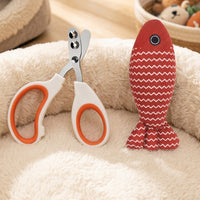 Nail Clippers for Cat Nail Clippers and Dog Nail Clippers, Stainless Steel Puppy Nail Clippers for Small Animals, Non Slip Orange Handle, 1 Pack