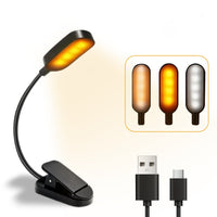 USB Clip Lamp Eye Protection LED Reading Light Dimmable for Bedside