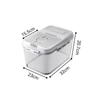 Moisture-Proof Rice Storage Container Transparent Body Airtight Dry Food Container Pouring Spout for Countertop