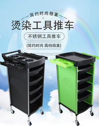 New Hairdressing Cart Salon Dyeing Tool Cart Stainless Steel Barbershop Salon Large Capacity Storage Perm Rod Cart