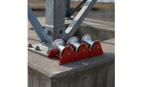 Heavy-Duty Cable Laying Pulley High-Capacity Triple Cable Roller Long-Lasting Wire Guide Wheel Corrosion-Resistant for Workshops