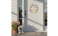 Wooden Easter Door Sign Pastel Colors Wooden Easter Door Hanger Cute Design