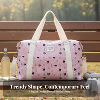 Large Capacity Travel Tote Lightweight Weekender Travel Bag External Zipper Pocket Convertible Duffel Handbag for Young Women, Students, Weekend Trips