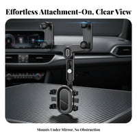 Rearview Mirror Ph Unit Holder Anti-Movement Reflective Mirror Ph Unit Mounting Grip-Hand for Drivers, Passengers, Navigation, Driving