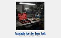 Heavy Duty Impact Socket Set, Air-Powered Extended Socket Head, Polished Molybdenum Steel, Wheel Shaft Removal, Mechanical Repair