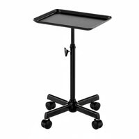 Salon Rolling Tray on Wheels with Adjustable Height, Hair Stylist Tray
