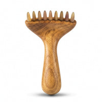 Relaxation Wooden Massage Comb Soothing Scalp Massager with Handle Invigorating Head Scalp Massager Comb Burrunrestricted for Travel