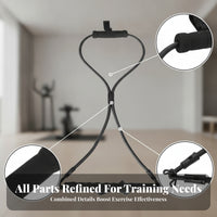 textileWrapped Grip Resistance Training Bands Black Handled Resistance Band Long-Lasting Fitness Equipment