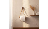 Rope Toilet Paper Holder Handmade Rustic Toilet Roll Hanger for Restroom