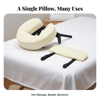 Multi-Functional Massage Face Cradle Universal Fit Adjustable Headrest Attachment Memory Foam Cushion for Adults, Beauty Salon, Spa, Bedroom
