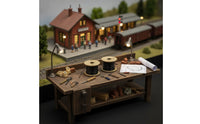 2 Pieces Railway HO Scale Cable Reel 1:87 Scenery for Hobbyists