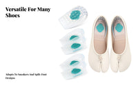 Silicone Heel Pad Cushioned Heel Cup Insert Foot Support Transparent Gridded Underside