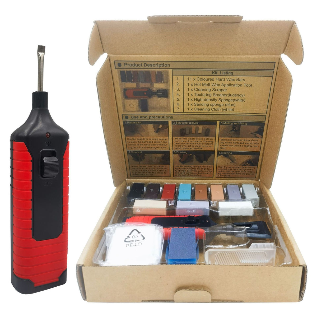 17 Pieces Tile Repair Tool Kit Handheld Grout Joint Filler Texturing