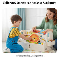 Themed Floor Organizer Rounded Edges Car-Shaped Book Organizer Tiered