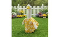 Decorative Goose Statue Outfit Printed Lawn Goose Clothes Adorable Decor Colorful for Garden, Porch