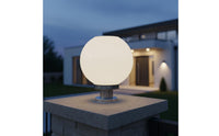 Automatic Charging Solar Post Cap Light Waterproof Globe Post Light Energy Saving Round Pillar Lamp IP65 for Fence, Courtyard, Garden, Gate