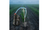 Manual Seeder with Hose Long-Handled Spiker Tool Labor-Saving for Gardeners