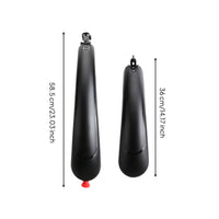 2 Pieces Bike Mudguard Pair with Rear Light Easy to Install Fenders Aerodynamic Mudguards for Cyclists, Wet-Weather Riding, Commuting