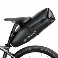 Easy Clean Waterproof Bike Saddle Bag Streamlined Buckle Strap Rear Saddle Bag Expandable Capacity