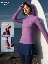WaterTime潜水服男女分体长袖长裤水母服情侣防晒游泳衣浮潜套装