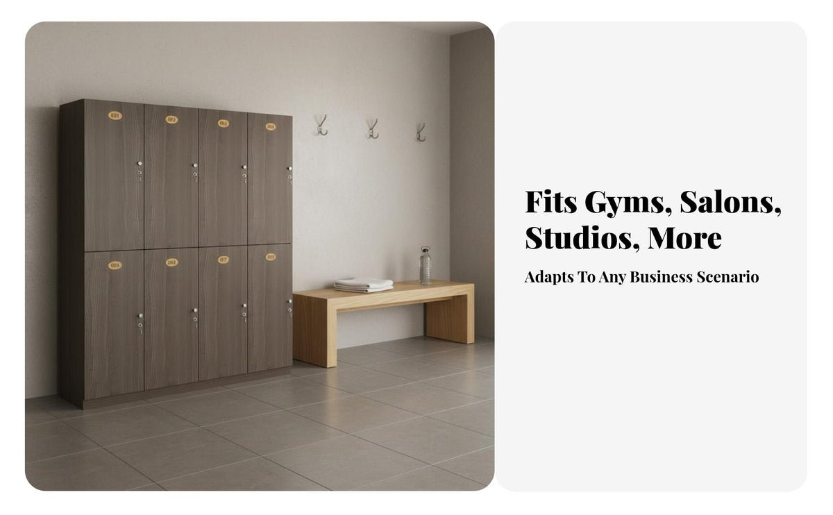 Wooden Employee Locker Lockable Locking Employee Locker Multiple-Door Storage Cabinet for Employees, Salon, Gym, Office