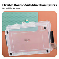 Wheeled Flat Storage container Lidded and particleresistant Underbed Box slim design