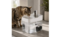 Quiet Pump Feline Water Fountain Easy to Clean Pet Fountain Water Fountain Filter System Large Capacity for Cats, Small Dogs