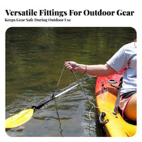 Retractable Rod Leash Adjustable Coiled Fishing Lanyard Kayak Paddle Tether Versatile Kayak Paddle Leash Multipurpose