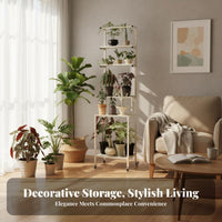 With casters Multi-Level Rolling Pot Holder Mobile Flower Rack Floor-Standing Plant Stand Space-Saving for Gardeners, Apartment Dwellers, Homeowners, Living Room, Balcony, Bedroom, Corner