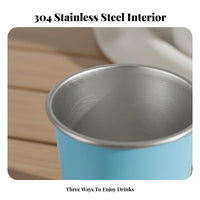 Food Grade Stainless Steel Cup Long-Lasting Stainless Steel Tumbler Shatterproof for Travelers, Commuters, Hiking, Everyday Use, Office