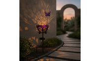 Outdoor Butterfly Garden Stakes with Solar Lights Decorative Butterfly Stake Lights Patterned Garden Stake Light Sturdy for Lawn
