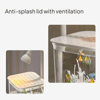 Acrylic Mini Betta Fish Bowl with LED and Landscape Kit