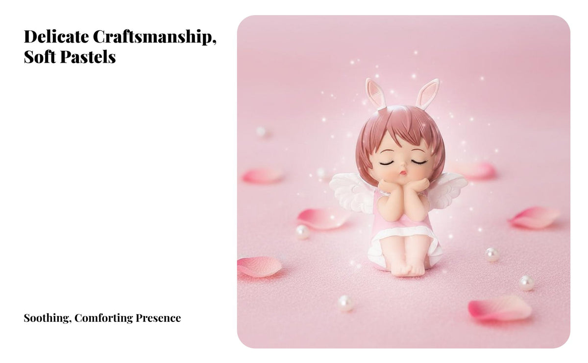 Cartoon Ballerina Doll Graceful Poses Ballerina Figurine Elegant Form Cherub Figurine for Girls, Women, Desk, Bedroom
