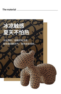 小马椅客厅单人沙发椅子懒人设计师休闲创意坐凳动物凳子网红座椅 孔雀蓝【小号-肉弹定型棉】