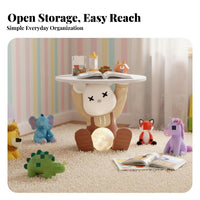 animalShaped Nightstand with Light Space-Saving Bedside Table for Cabin, Toddlers