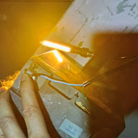 Motorcycle Turn Blinker Light 12V LED with Threaded Mounting Post Electric Bike Indicator Light for Custom Builders
