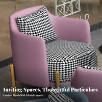 Light Luxury Design Curved Back Club Chair Comfortable Seating Reception Sofa Sturdy Construction Commercial Furniture Soft Upholstery for Salon Owners, Office Managers, Interior Designers, Lobby, Living Room, Reading Nook, Bedroom