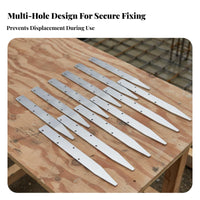 10 Pieces Concrete Form Stake Anti-Rust Coating V-Head Concrete Stake Flat Metal Form Pin Pre-Drilled Holes Formwork Accessory